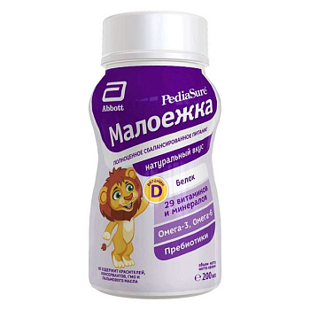 Педиашур Малоежка смесь для детского питания 200 мл натуральный вкус от 1-10 лет