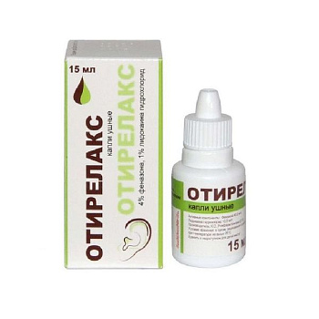 Отирелакс капли ушные 1 %+4 % 17.1 г 15 мл