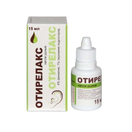 Отирелакс капли ушные 1 %+4 % 17.1 г 15 мл