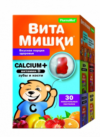 ВитаМишки Calcium+ витамин Д паст. жев. 2.5 г № 30 БАД