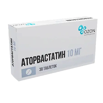 Аторвастатин табл. п.п.о. 10 мг № 30