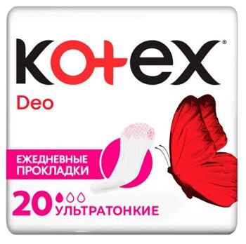 Прокладки женские Котекс ежедневные део ультратонкие № 20