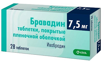 Бравадин табл. п.п.о. 7.5 мг № 28