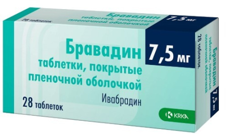 Бравадин табл. п.п.о. 7.5 мг № 28