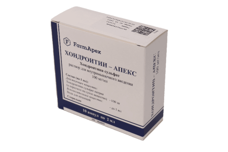 Хондроитин-Апекс р-р в/м введ. 100 мг/мл 2 мл № 10