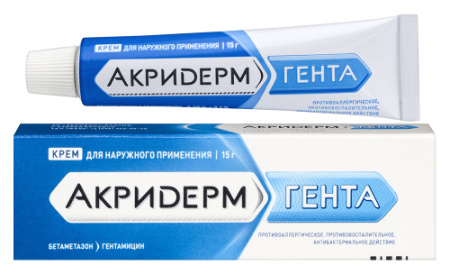 Акридерм Гента крем для нар. прим. 0.05%+0.1% 15 г