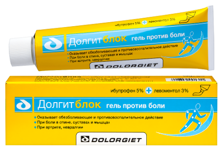 Долгитблок гель для нар. прим. 50+30 мг/г 100 г