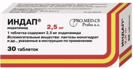 Индап табл. 2.5 мг № 30