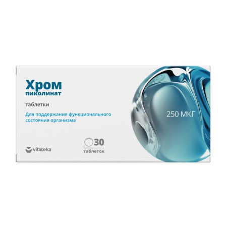 Витатека Пиколинат хрома 250 мкг табл. 200 мг № 30 БАД