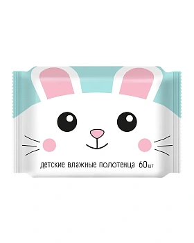 Полотенца влажные Детские универс. с экстрактом ромашки, алоэ и вит Е № 60