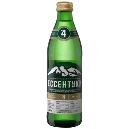 Вода мин. Ессентуки № 4 газ. лечебно- столовая 0.45 л ст/бут.