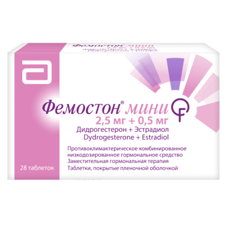 Фемостон мини табл. п.п.о. 2.5 мг+0.5 мг № 28