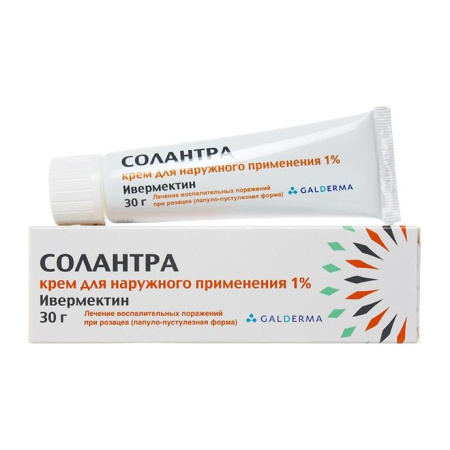 Солантра крем для нар. прим. 1 % 30 г