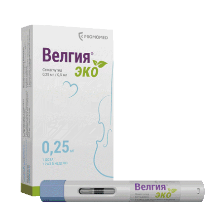 Велгия эко р-р для п/к введ. 0.25 мг/доза 0.5 мл шприцы в автоинжекторах № 4