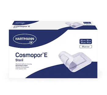 Повязка впитывающая пластырного типа Космопор Е стерил 20х10 см № 25