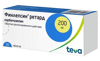 Финлепсин ретард табл. с пролонг. высвоб. 200 мг № 50