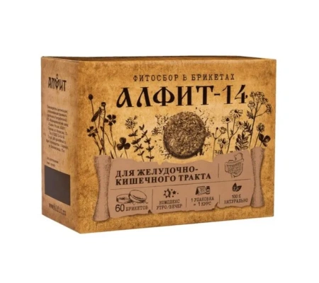 Фитосбор Алфит-14 желудочно-кишечный утренний вечерний 2 г № 60 БАД