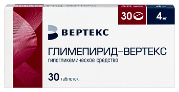 Глимепирид-Вертекс табл. 4 мг № 30