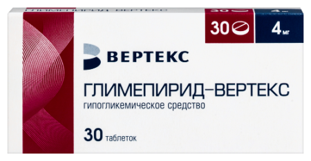 Глимепирид-Вертекс табл. 4 мг № 30