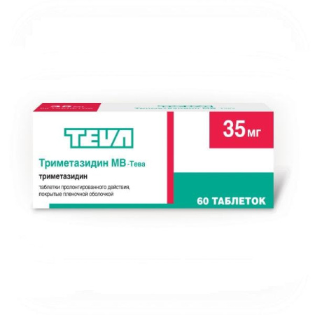 Триметазидин МВ-Тева табл. пролонг. д-я п.п.о. 35 мг № 60