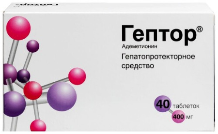 Гептор табл. кш/раств. п.п.о. 400 мг № 40