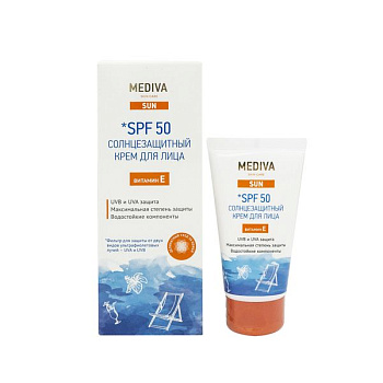 Медива Сан крем для лица солнцезащитный  SPF50 50 мл