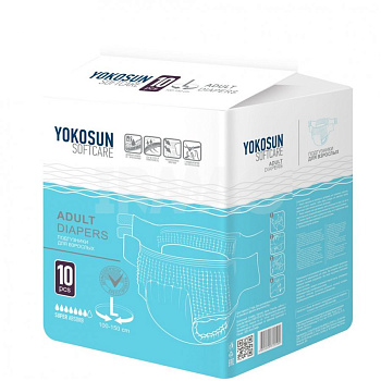 Подгузники ЙокоСан для взрослых р.L 100-150см №10