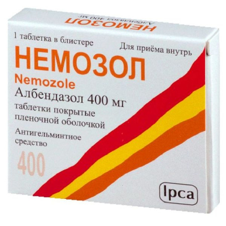 Немозол табл. п.п.о. 0.4 г № 1
