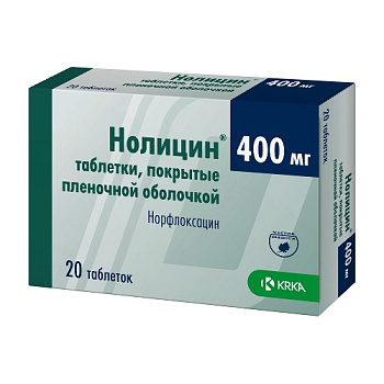 Нолицин табл. п.п.о. 400 мг № 20