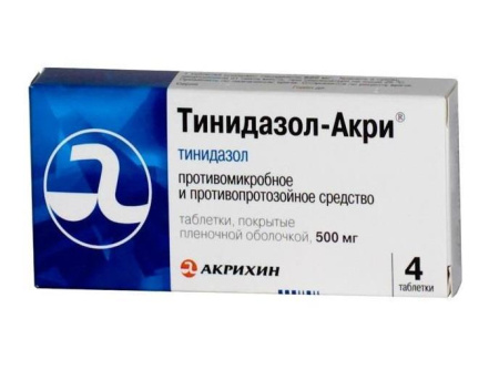 Тинидазол-Акри табл. п.п.о. 500 мг № 4