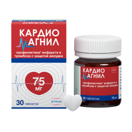 Кардиомагнил табл. п.п.о. 75 мг + 15.2 мг № 30