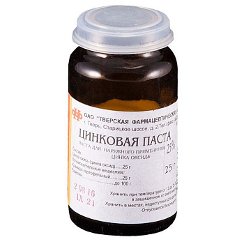 Цинковая паста для нар. прим. 25% 25 г