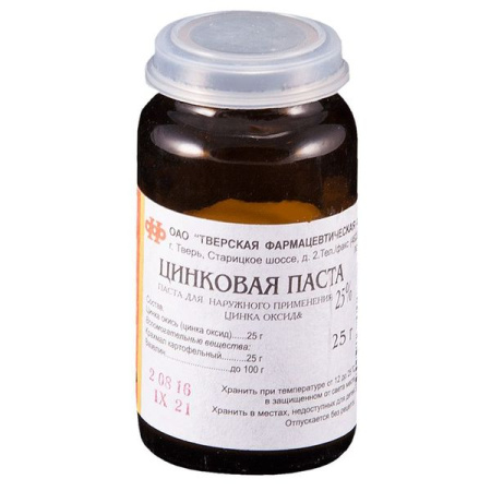Цинковая паста для нар. прим. 25% 25 г