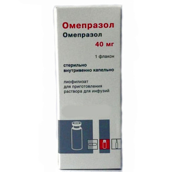 Омепразол лиоф. для приг. р-ра д/инф. 40 мг №1