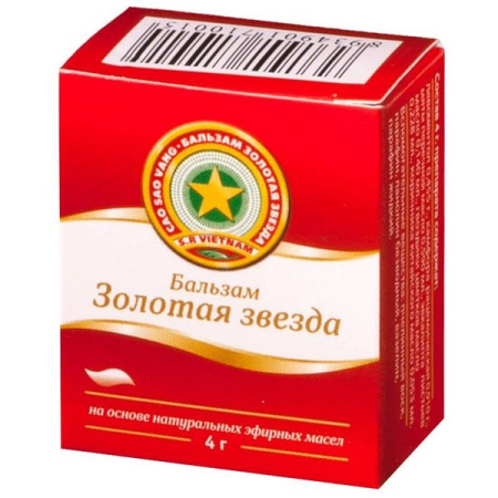 Бальзам Золотая звезда мазь для нар. прим.4 г