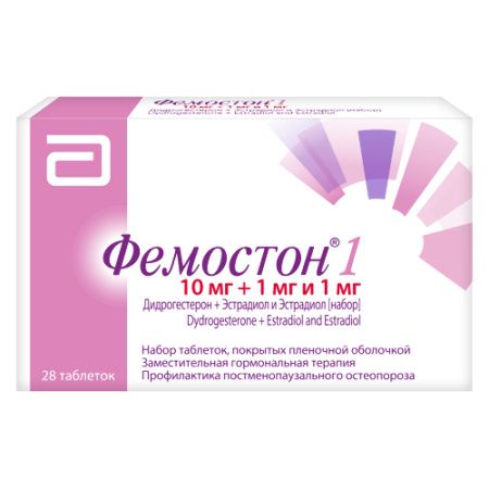 Фемостон 1 набор табл. п.п.о. 10 мг+1 мг и 1 мг № 28