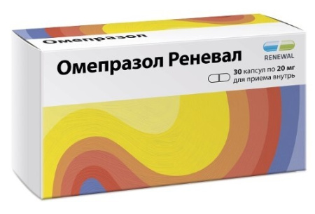 Омепразол Реневал капс. кш/раств. 20 мг № 30