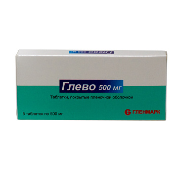 Глево табл. п.п.о. 500 мг № 5