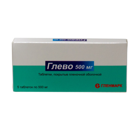 Глево табл. п.п.о. 500 мг № 5