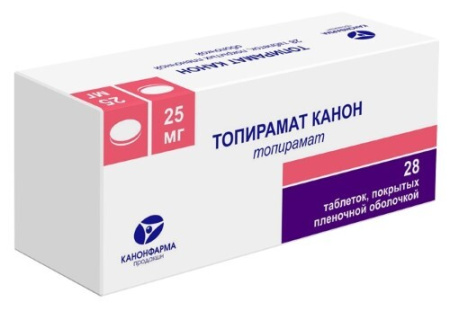 Топирамат Канон табл. п.п.о. 25 мг № 28