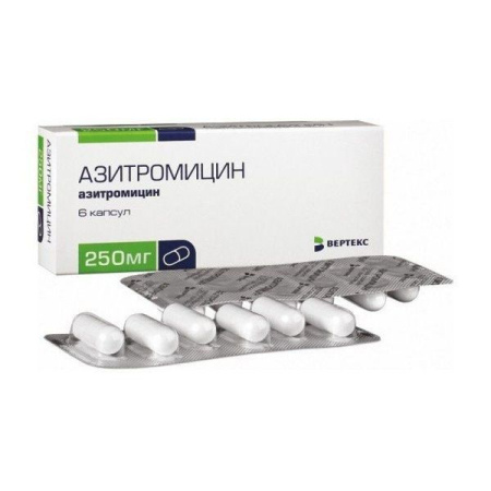 Азитромицин капс. 250 мг № 6