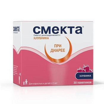 Смекта пор. для приг. сусп д/приема внутрь 3 г № 30 клубника