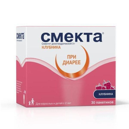 Смекта пор. для приг. сусп д/приема внутрь 3 г № 30 клубника