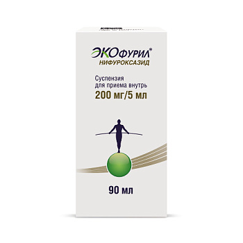 Экофурил сусп. для приема внутрь 200 мг/5 мл 90 мл