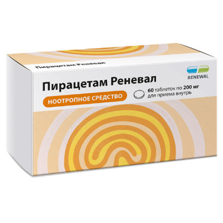 Пирацетам Реневал табл. п.п.о. 200 мг № 60
