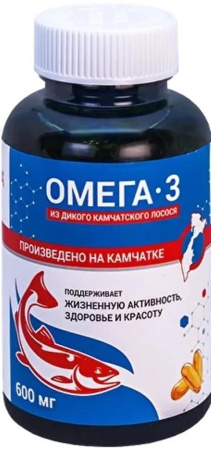 Омега 3 из дикого камчатского лосося Салмоника для взр и детей с 3-лет капс. 600 мг № 240  БАД