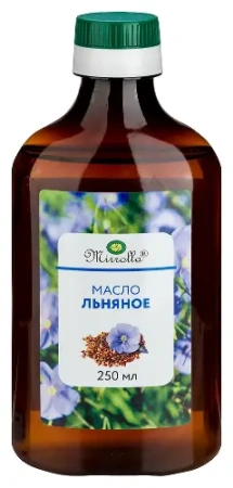 Масло льняное Мирролла 250 мл БАД