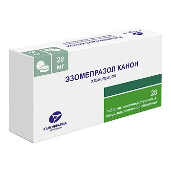 Эзомепразол Канон табл. кш/раств. п.п.о. 20 мг № 28