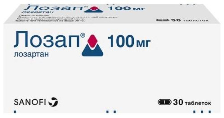 Лозап табл. п.п.о. 100 мг № 30