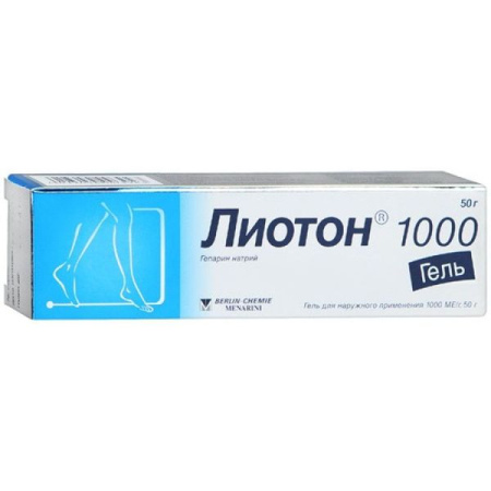 Лиотон 1000 гель для нар. прим. 1000 МЕ/г 50 г